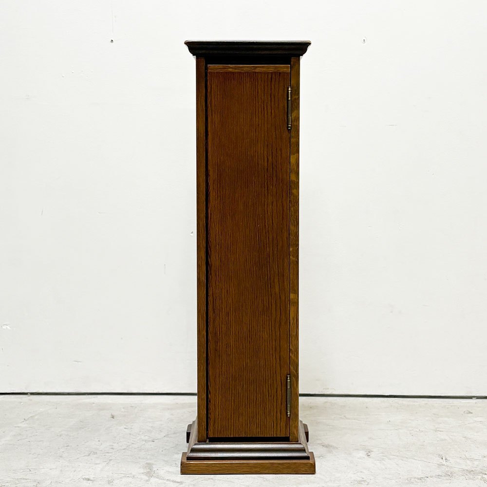オーク材 キャビネット 小型収納 花台 H80cm 棚板4枚 ロイズアンティークス Lloyd's Antiques 購入品 ●