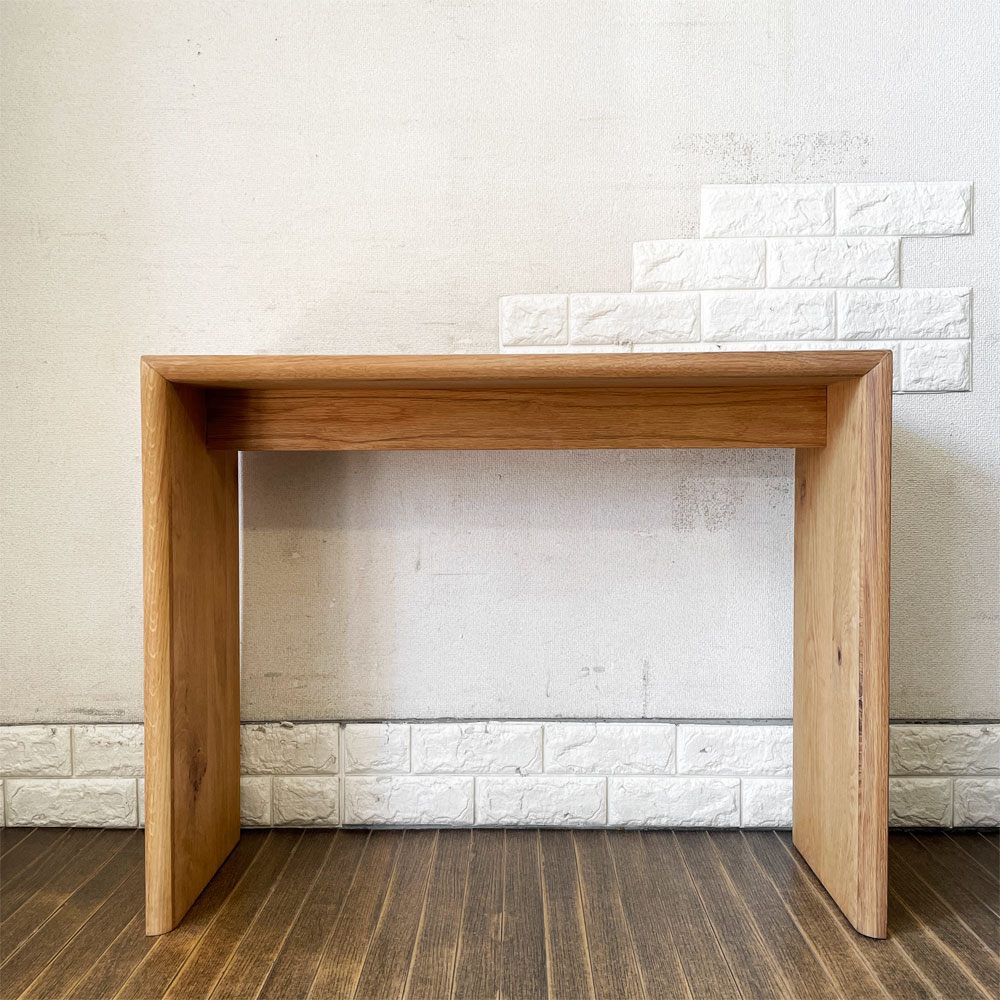 リラックスフォーム RELAXFORM コパン COPAINS デスク オーク材 W87.5cm コンソール ディスプレイラック ナチュラル 関家具 定価￥31,250- ◎