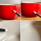 ルクルーゼ LE CREUSET ココットロンド 両手鍋 25cm レッド 鋳物 フランス ♪