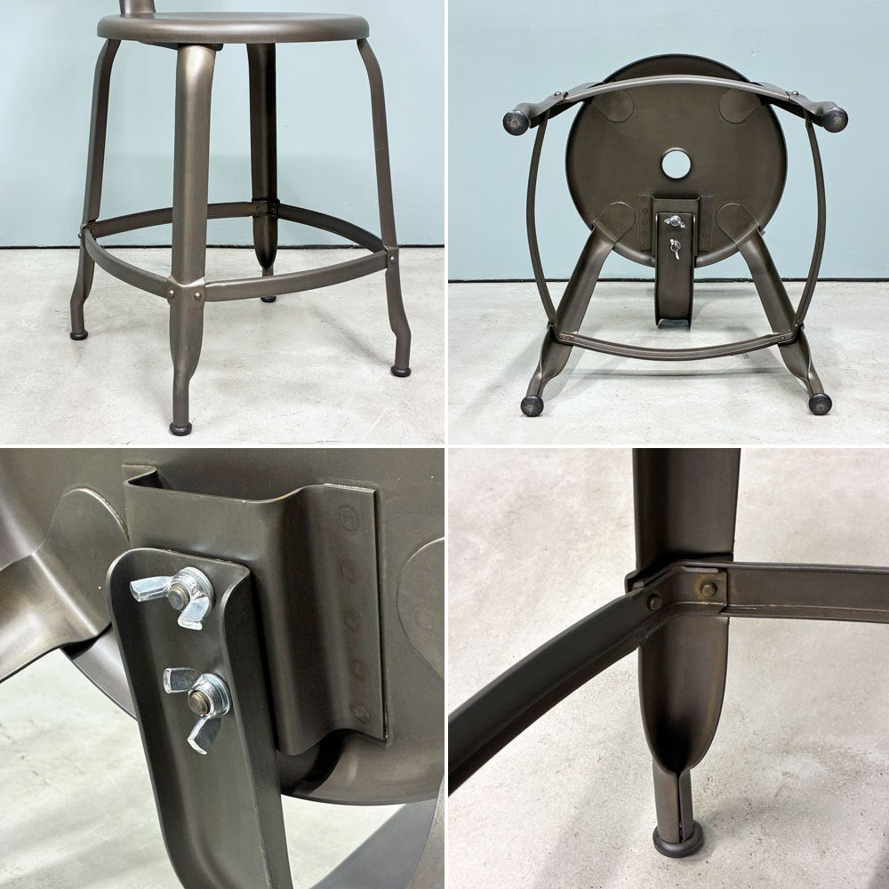 フェールトラヴァイユ FER TRAVAIL ニコルチェア NICOLLE Chair SH45cm ダイニングチェア スチール マットクリア仕上げ 別注モデル インダストリアル フランス B ◎