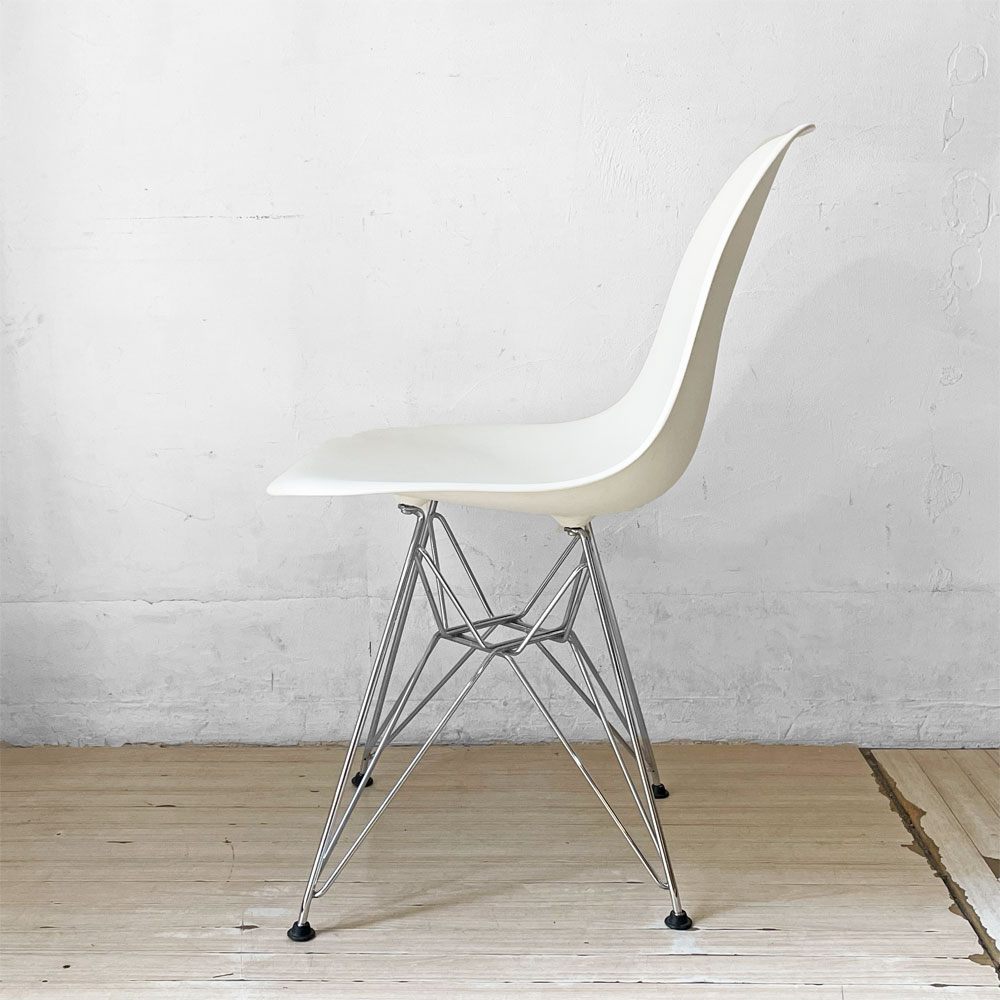 ハーマンミラー Herman Miller サイドシェルチェア ホワイトシェル ポリプロピレン製 エッフェルベース DSR C&R イームズ ミッドセンチュリー ★