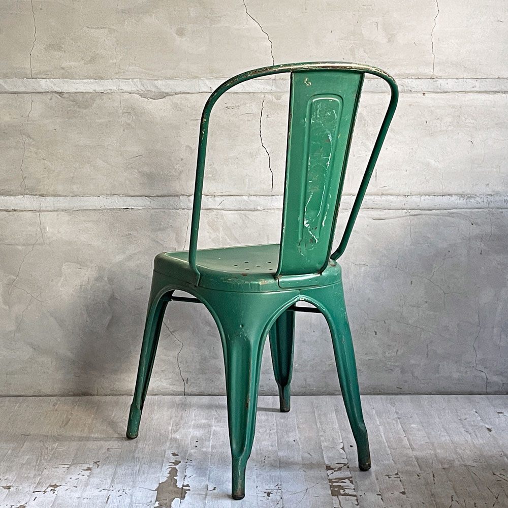トリックス TOLIX ビンテージ エーチェア A-chair ダイニングチェア スタッキングチェア グリーン グザビエ・ポシャール Xavier Pauchard フランス 50's 希少 A ♪