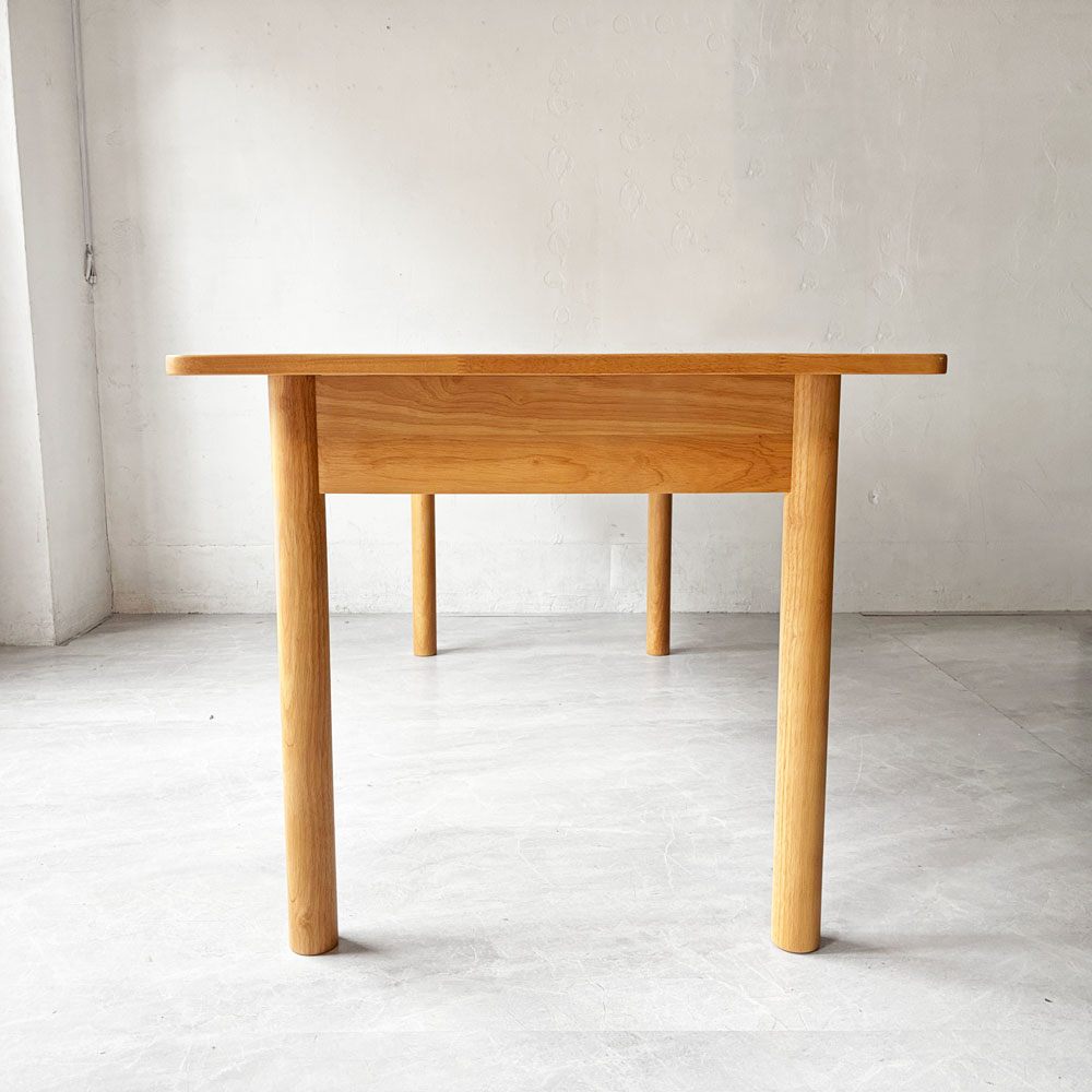 無印良品 MUJI 木製テーブル ダイニングテーブル ラバーウッド材 Ｗ180cm ナチュラルデザイン 美品 参考定価￥59,900- ★