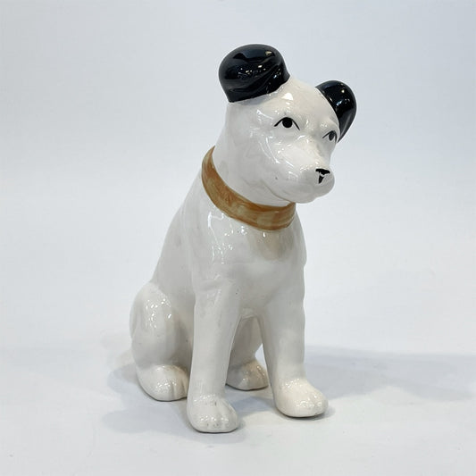 ビクター犬 Victor ニッパー君 Nipper 犬 陶器製 高さ13cm オブジェ 置物 インテリア 昭和レトロ ★