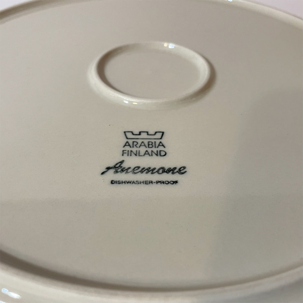 アラビア ARABIA アネモネ Anemone サービング プレート 大皿 33ｃｍ ウラ・プロコッペ 王冠ロゴ ビンテージ 北欧食器  ★