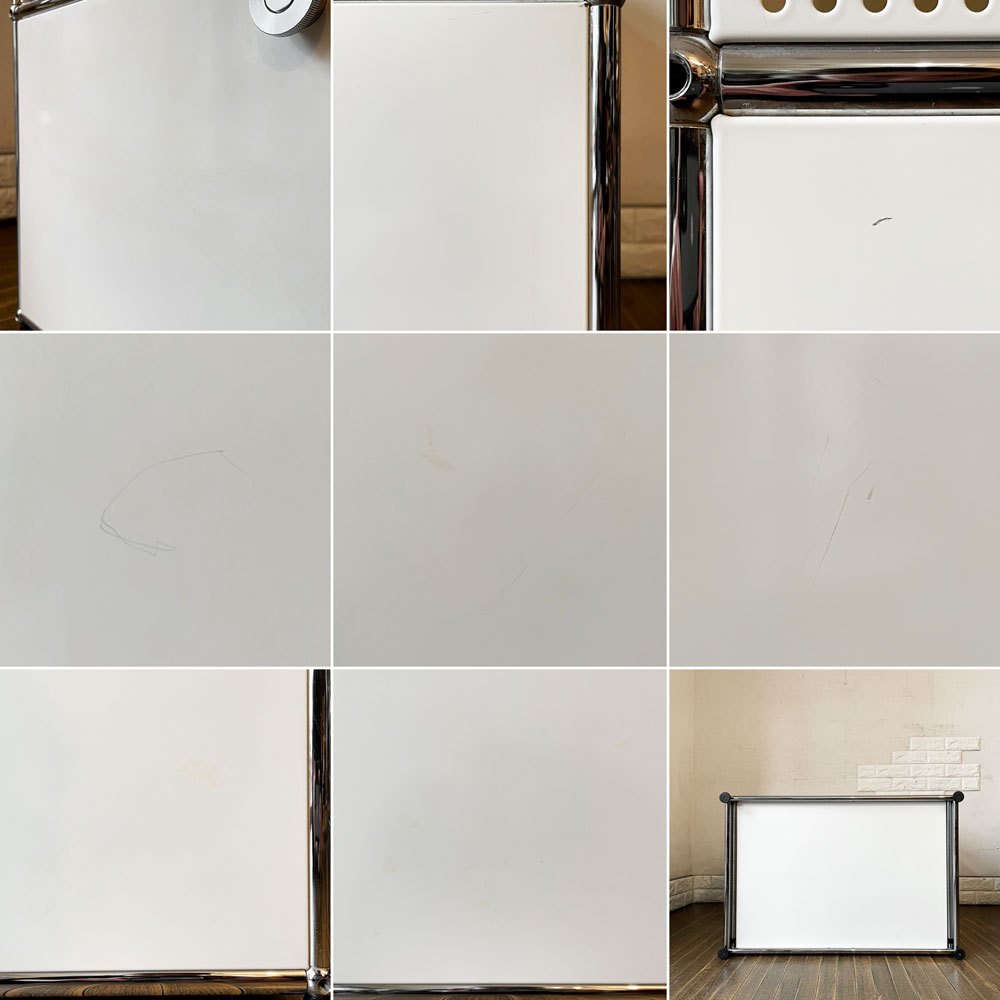 ユーエスエムハラー USM Haller モジュラーファニチャー ハラーシステム キャビネット 1列2段 ピュアホワイト エクステンションドア×1 スイス 参考価格約18万円 ◎