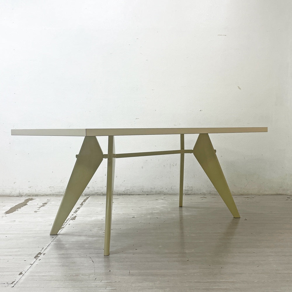 ヴィトラ vitra EMターブル EM Table ダイニングテーブル アイボリー × ブランコロンブ W180cm ジャン・プルーヴェ ラミネート天板 モダン 参考価格\484,000- ●