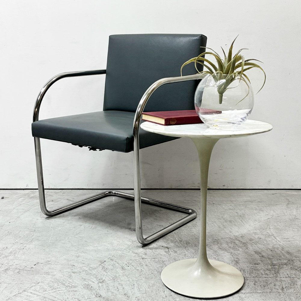ノル ノール Knoll サーリネンコレクション チューリップ サイドテーブル Φ41cm 大理石天板 マーブル ホワイトラミネート エーロ・サーリネン 参考定価￥336,600- ●