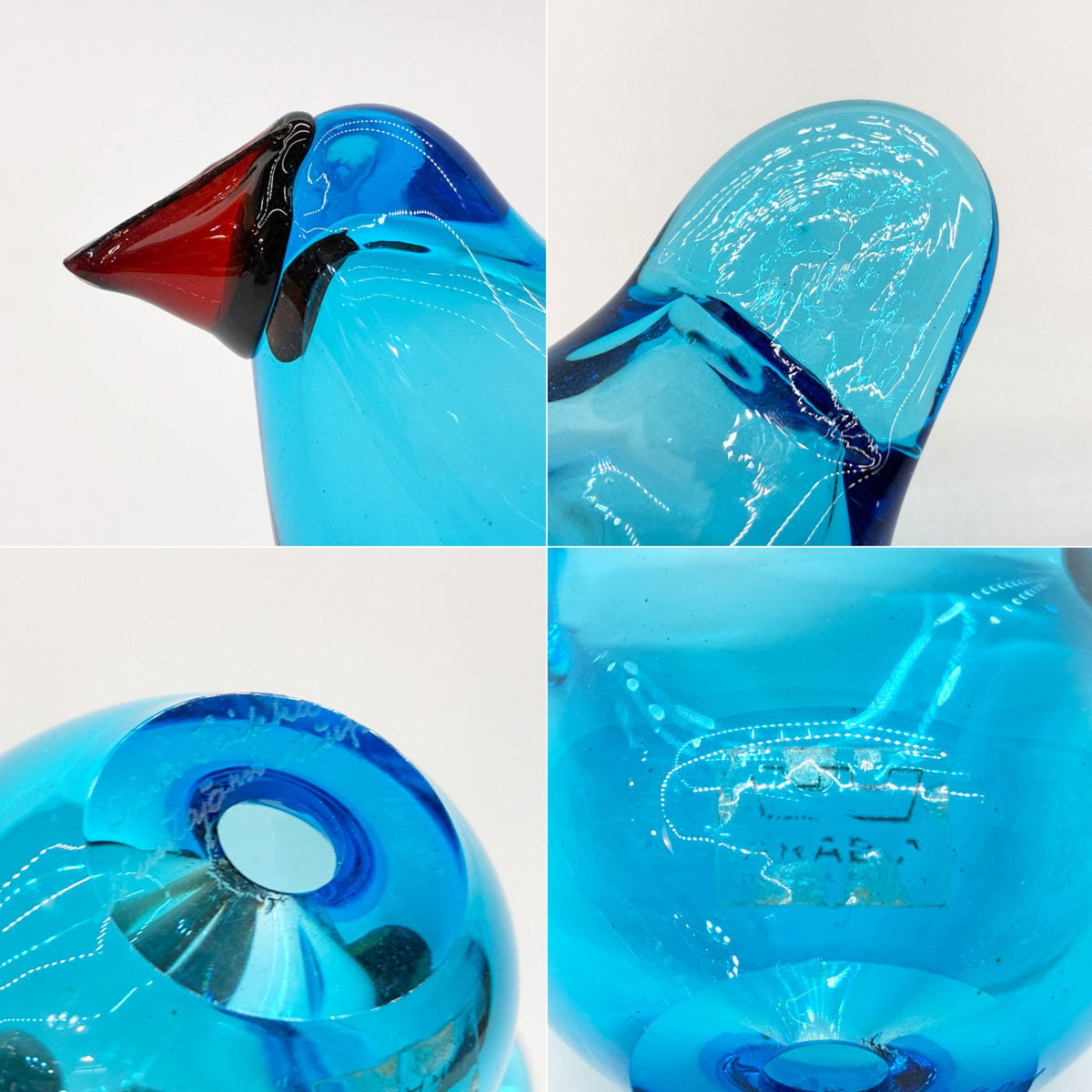 ヌータヤルヴィ Nuutajarvi バーズバイトイッカ Birds by Toikka シエッポ Sieppo ブルー オイバ トイッカ Oiva Toikka イッタラバード 北欧雑貨 ビンテージ 希少  ★