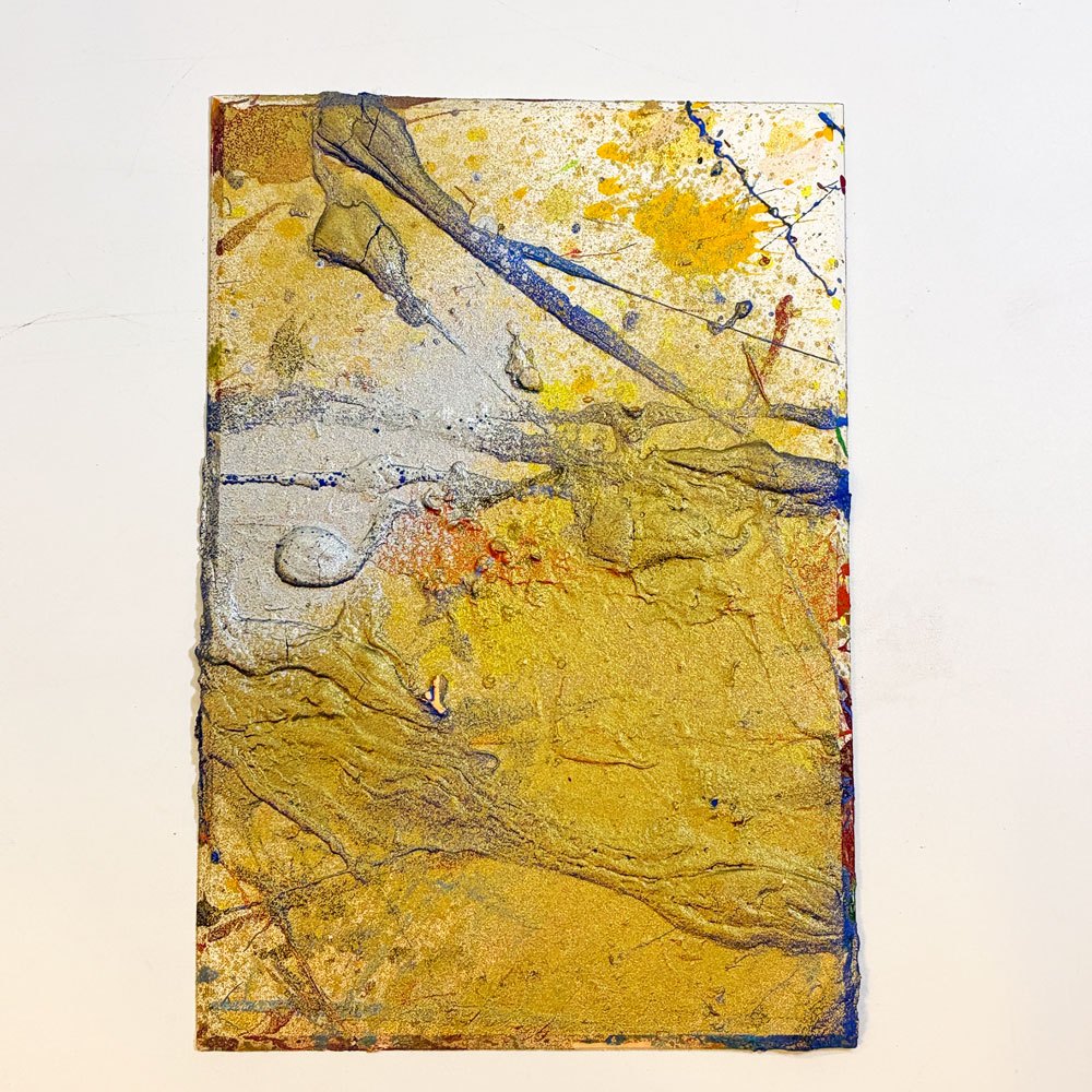 今井アレクサンドル ポストカード 油絵原画 アート 抽象画 アンフォルメル 10×15㎝ 直筆サイン 2015年 現代アート 今井俊満 B ★