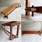 ジャパンビンテージ Japan Vintage ロングベンチ パイン古材 花台 フラワースタンド くさび留め 古道具 古家具 店舗什器 ♪