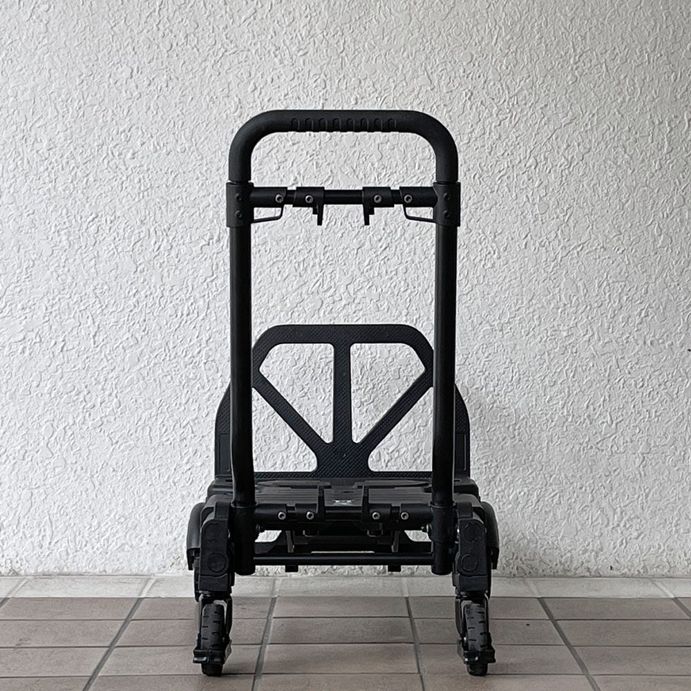 花岡車輌 フラットカート FLAT CART 2×4 キャリーカート 手押し台車 ブラック 折り畳み式 二輪 四輪 最大耐荷重120kg ゴムタイヤ ◇