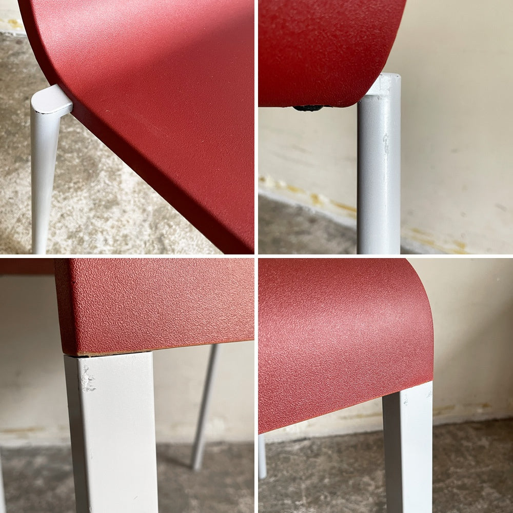 ヴィトラ vitra. ゼロスリー .03 ダイニングチェア スタッキングチェア マールテン・ヴァン・セーヴェレン Maarten Van Severen レッド A ■