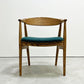 モモナチュラル MOMO Natural クルーチェア CREW CHAIR アームチェア ダイニングチェア オーク材 グリーンファブリック ●