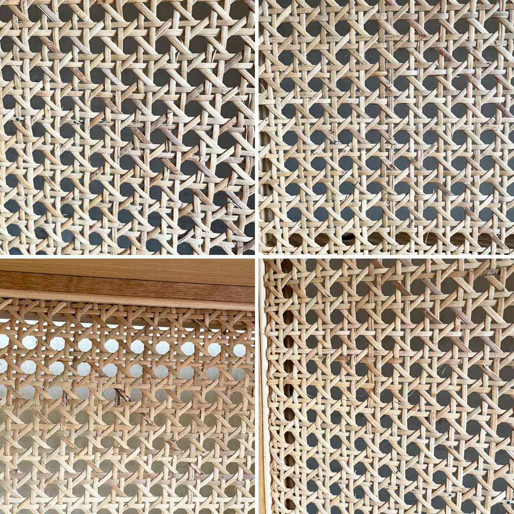リセノ Re:CENO スライドシェルフ Rattan Mix 伸長式 オーク材 ラタン カゴメ編み 2段 オープンシェルフ H80cm ナチュラルデザイン 定価：￥108,000- ■