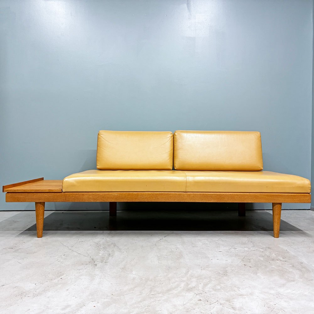 エコーネス EKORNES Svane デイベッド Ingmar Relling ノルウェー ビンテージ オーク材 本革 キャメル 北欧家具 ソファベッド ◎