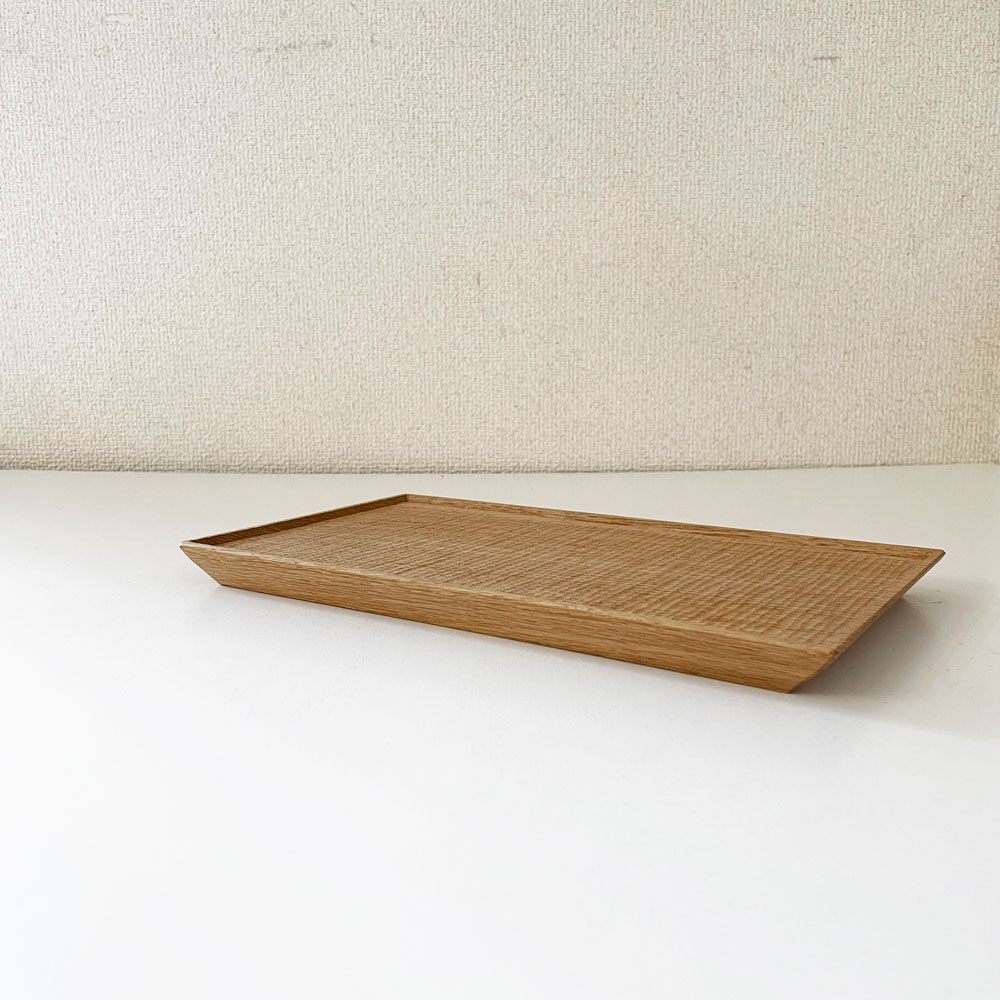 富井貴志 Takashi Tomii シキモノ shikimono 木製トレイ Sサイズ 27×15cm ナラ材 プレート 盆 木工 現代作家 定価￥8,400- B ◎