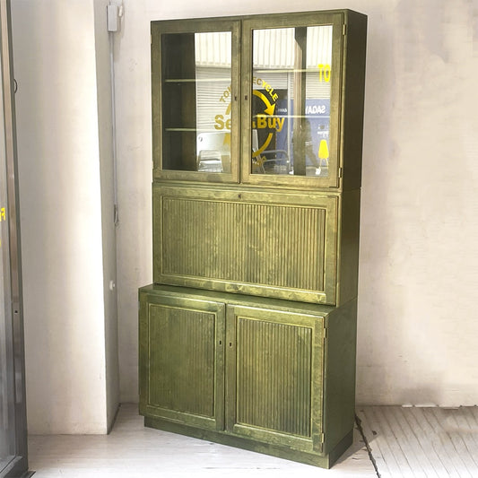 アスコ ASKO Anjala ライティングビューロー  ブックシェルフ bureau バーキャビネット オッリ・ボルグ Olli Borg グリーンペインテッド ビンテージ 北欧家具 ★