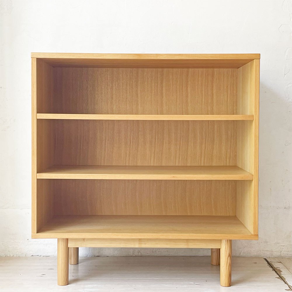 無印良品 MUJI キャビネット シェルフ タモ材 丸脚 廃番 ナチュラル シンプルモダン ★