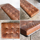 バルセロナベンチ Barcelona Bench 本革 ブラウン W200cm ミース・ファン・デル・ローエ Mies Van Der Rohe リプロダクト ■