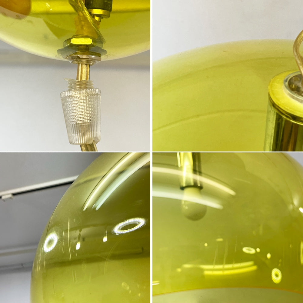 カルテル Kartell フライ FL/Y FLY ペンダントライト イエロー φ52cm フェルーチョ・ラヴィアーニ イタリア スペースエイジ ●