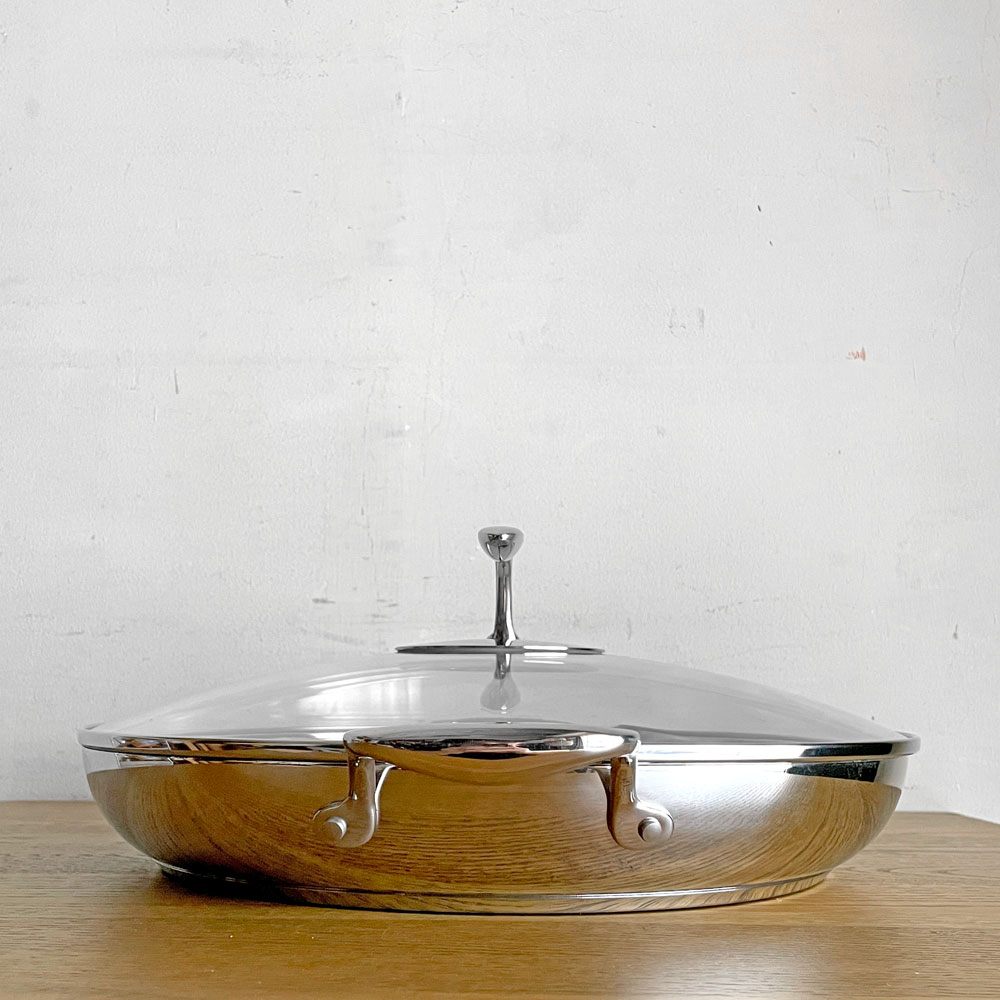 タッパーウェア Tupperware シェフシリーズ Chef Series パエリアパン Paella pan 36cm ガラス蓋付 ステンレス 日本未発売品 ■