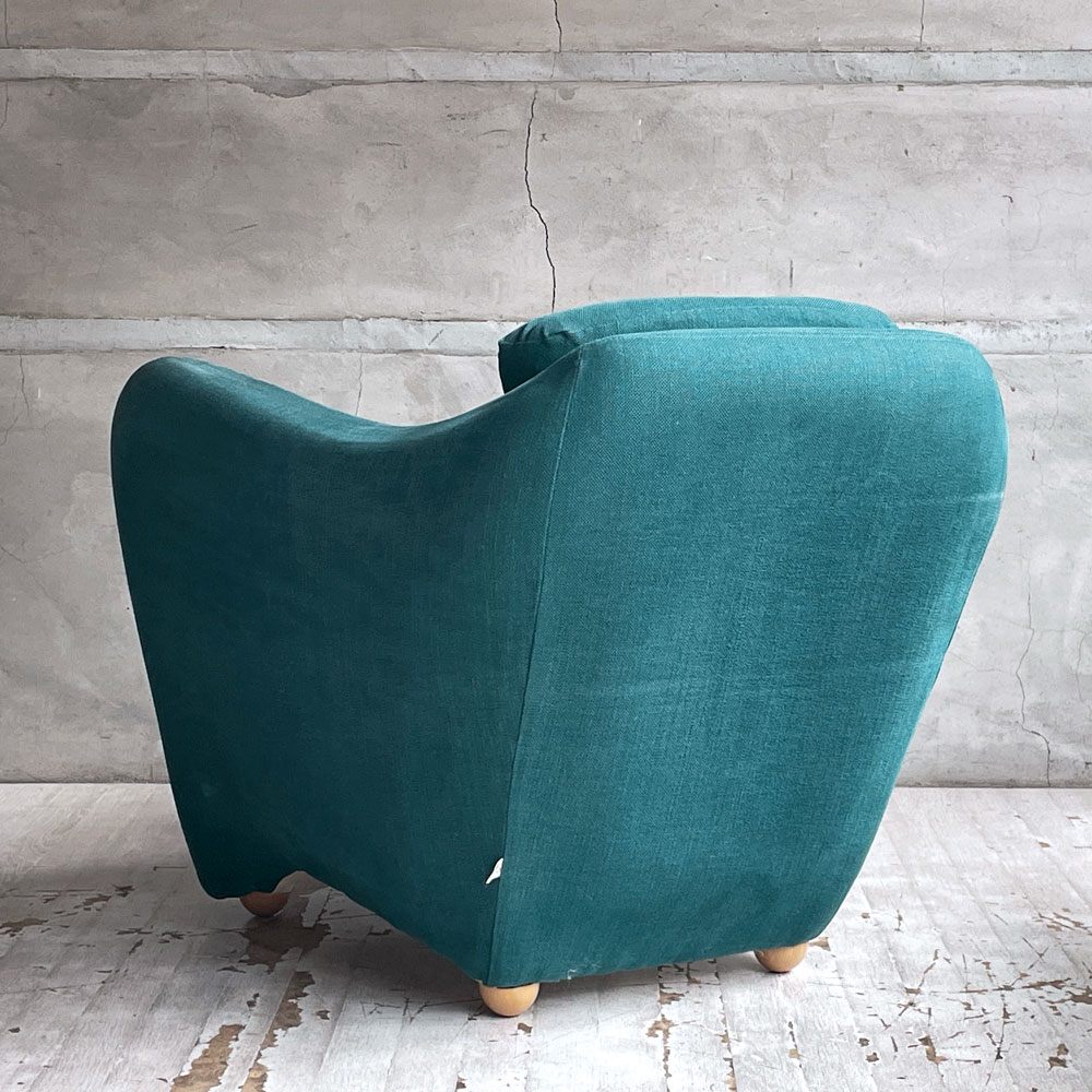 イデー IDEE ミニミラーアームチェア MINI MILLER ARM CHAIR パーソナルチェア シングルソファ ファブリック ビリジアン 廃番カラー ♪