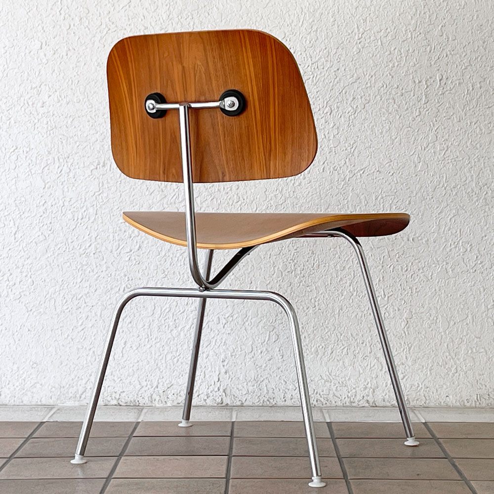 ハーマンミラー Herman Miller プライウッドダイニングチェア DCM メタルレッグ ウォールナット C&R イームズ ミッドセンチュリーデザイン 名作椅子 ◇