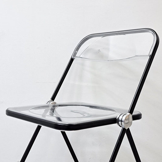 アノニマカステッリ ANONIMA CASTELLI プリアチェア PLIA チェア クリア ブラックフレーム ジャンカルロ・ピレッティ イタリア A ●