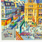ヒロ ヤマガタ 山形博導 サン・ラザール駅 シルクスクリーン 225/295 額装品 111×113cm 限定品 版画 絵画 フランス パリ 1986年 ◎