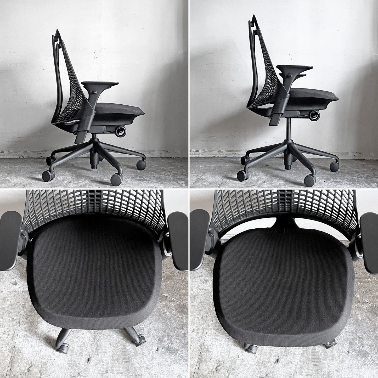 ハーマンミラー HermanMiller セイルチェア SAYL Chair ブラック サスペンションミドルバック アジャスタブルアーム イヴ・ベアール ■