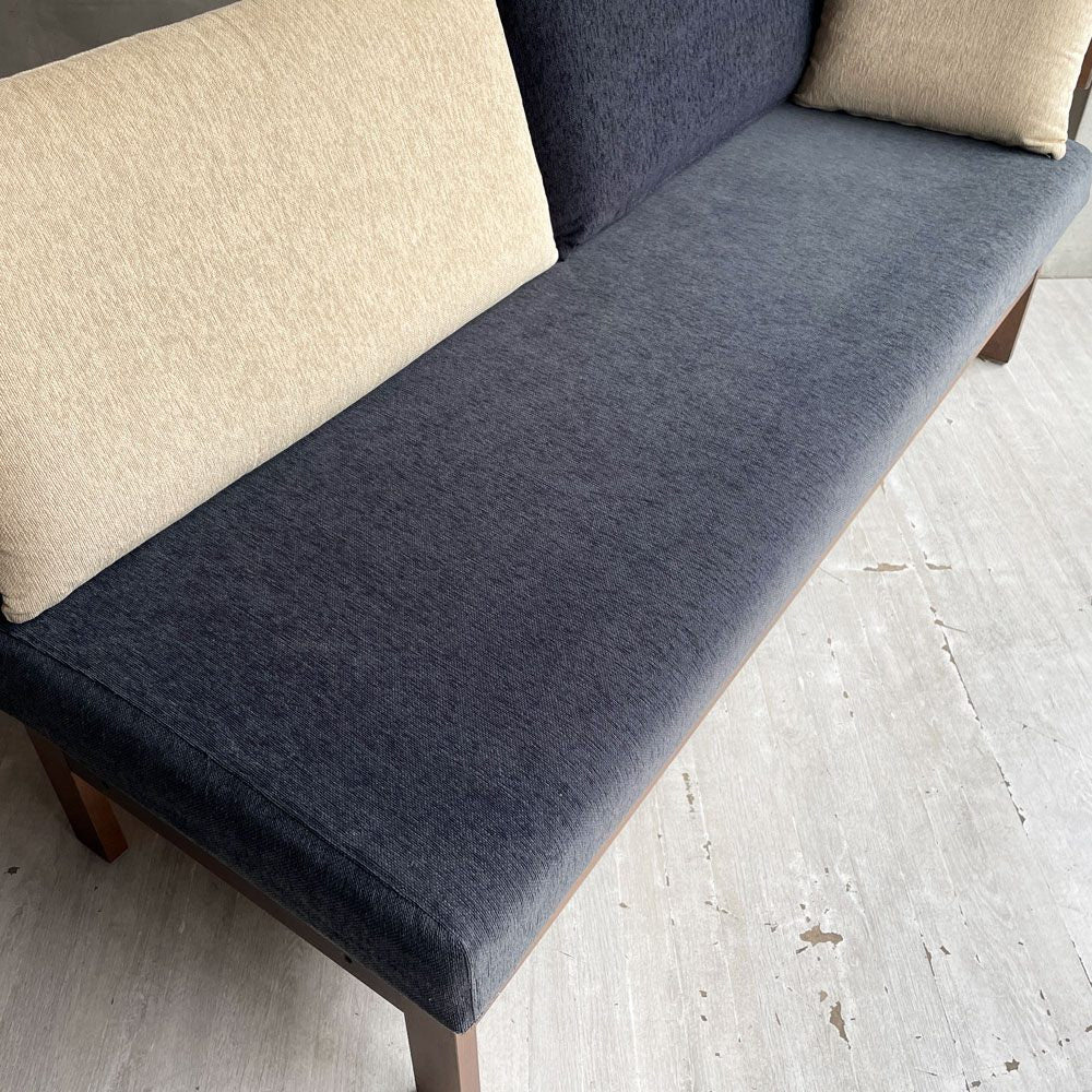 園田産業 ルチア Ruthia 160カウチソファ ソファベンチ 3人掛け 3P カバーリング サイドパネル付け替え可 アルダー材 ♪