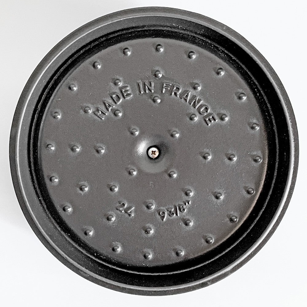 ストウブ STAUB ピコ ココット ラウンド 両手鍋 ブラック 24cm 鋳物 キャセロール ガス オーブン IH対応 フランス ■