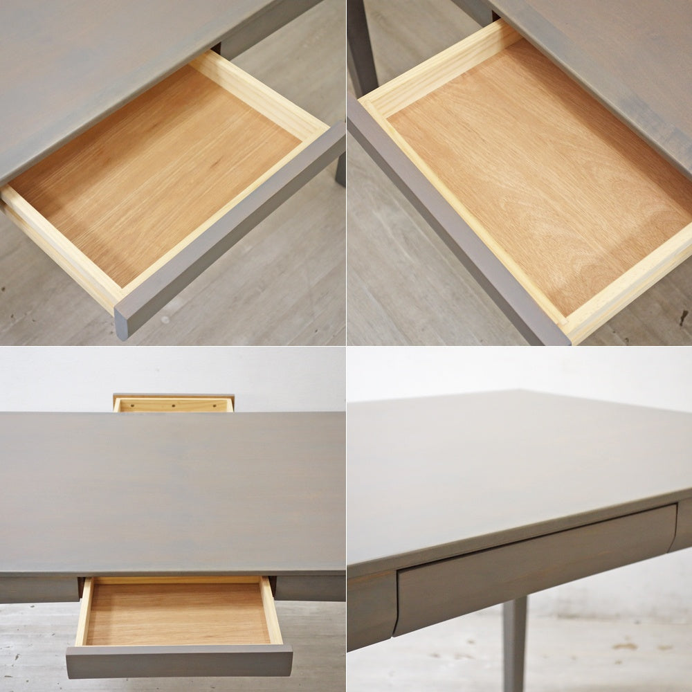 アクタス ACTUS エーボスコ2 A-BOSCO2 ダイニングテーブル 再塗装品 抽斗2杯 ニヤトー材 W135cm 朝日木材加工 ●