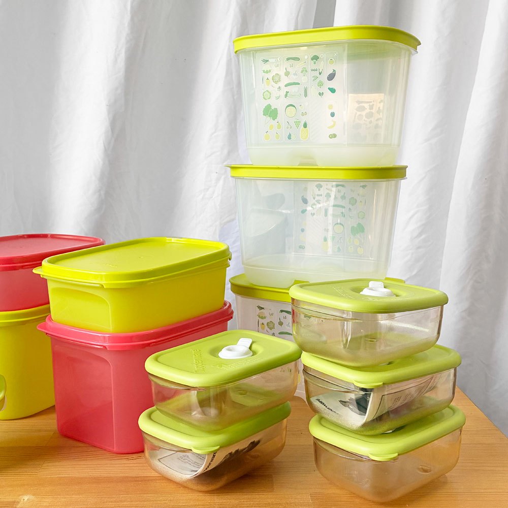 タッパーウェア Tupperware キャニスター 保存容器 密閉容器 バラエティセット まとめ売り 計15個 アメリカ ◇