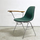 ハーマンミラー Herman Miller サイドシェルチェア セカンド 2nd ビンテージ アプホルスター スクールベース スタッキングベース 肘掛けテーブル付 イームズ ミッドセンチュリー G ●
