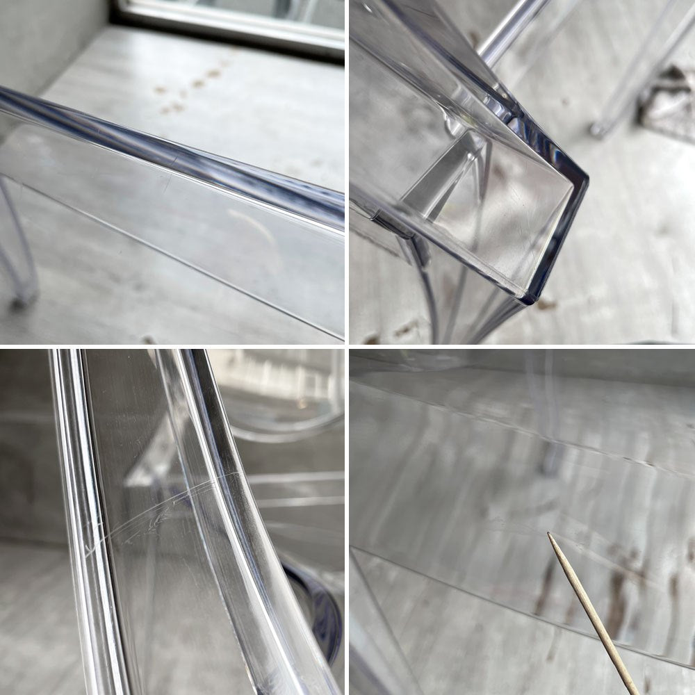 カルテル Kartell ルイゴースト LouisGhost アームチェア クリスタル スタッキング フィリップ・スタルク Philippe Starck イタリア 定価￥69,700- B♪