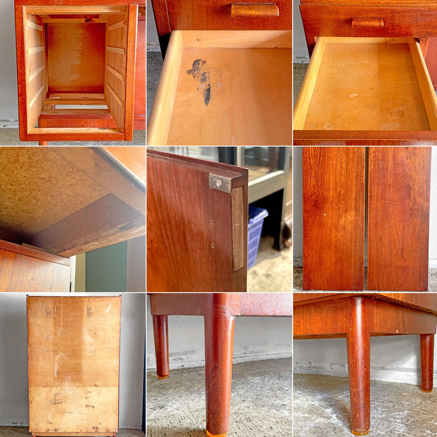 Danish vintage ビューローキャビネット Bookcase & PullOut Desk デスク シェルフ チーク材 60s ビンテージ 北欧デザイン ■