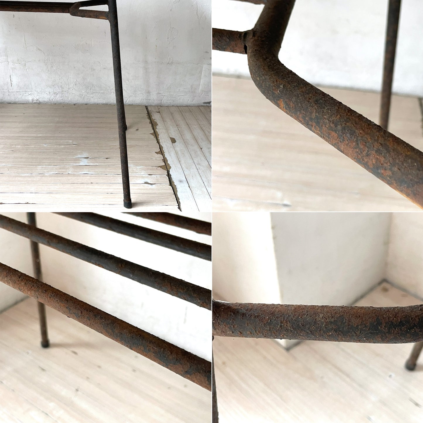 ジャパンビンテージ Japan Vintage 昭和レトロ 日本の古いテーブル デコラトップ 鉄脚 昭和レトロ 古道具 古家具 ★