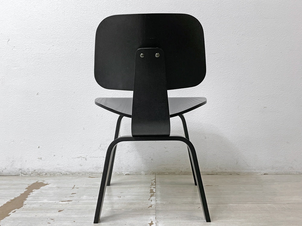 ハーマンミラー Herman Miller プライウッドダイニングチェア ウッドレッグ DCW Molded Plywood Dining Chair エボニー イームズ ミッドセンチュリー ●