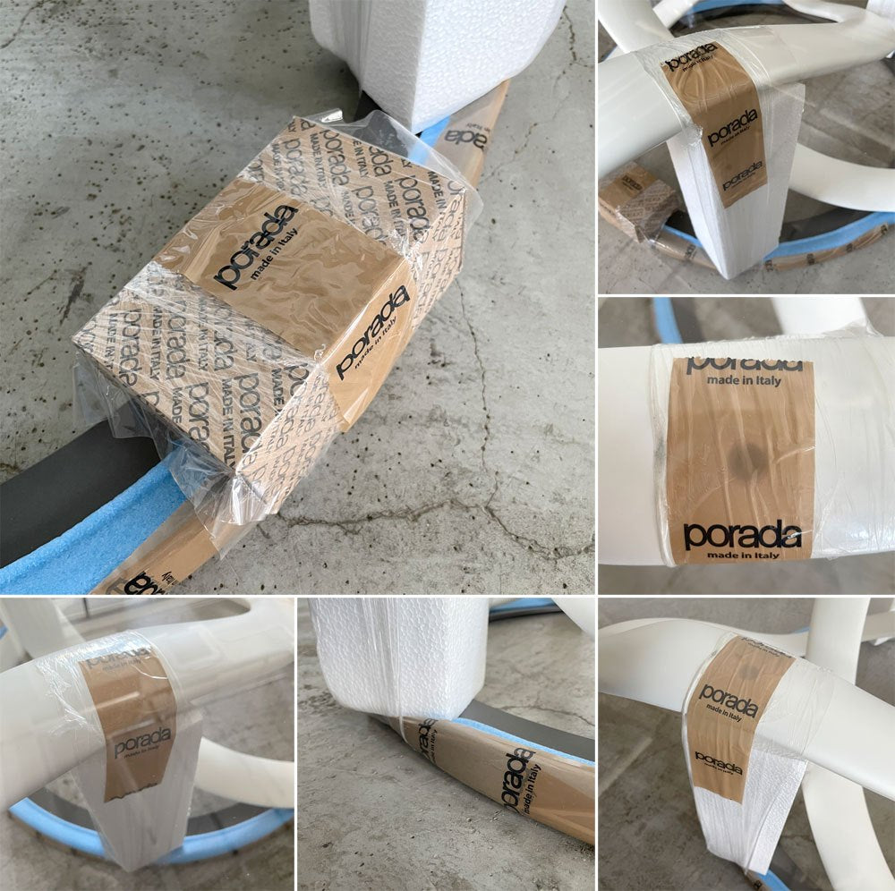 ポラダ porada インフィニティ― INFINITY リビングテーブル Φ120cm ガラス 丸天板 コーヒーテーブル ローテーブル 未使用 美品 ￥649,000～の品 イタリアモダン デザイナーズ家具 〓