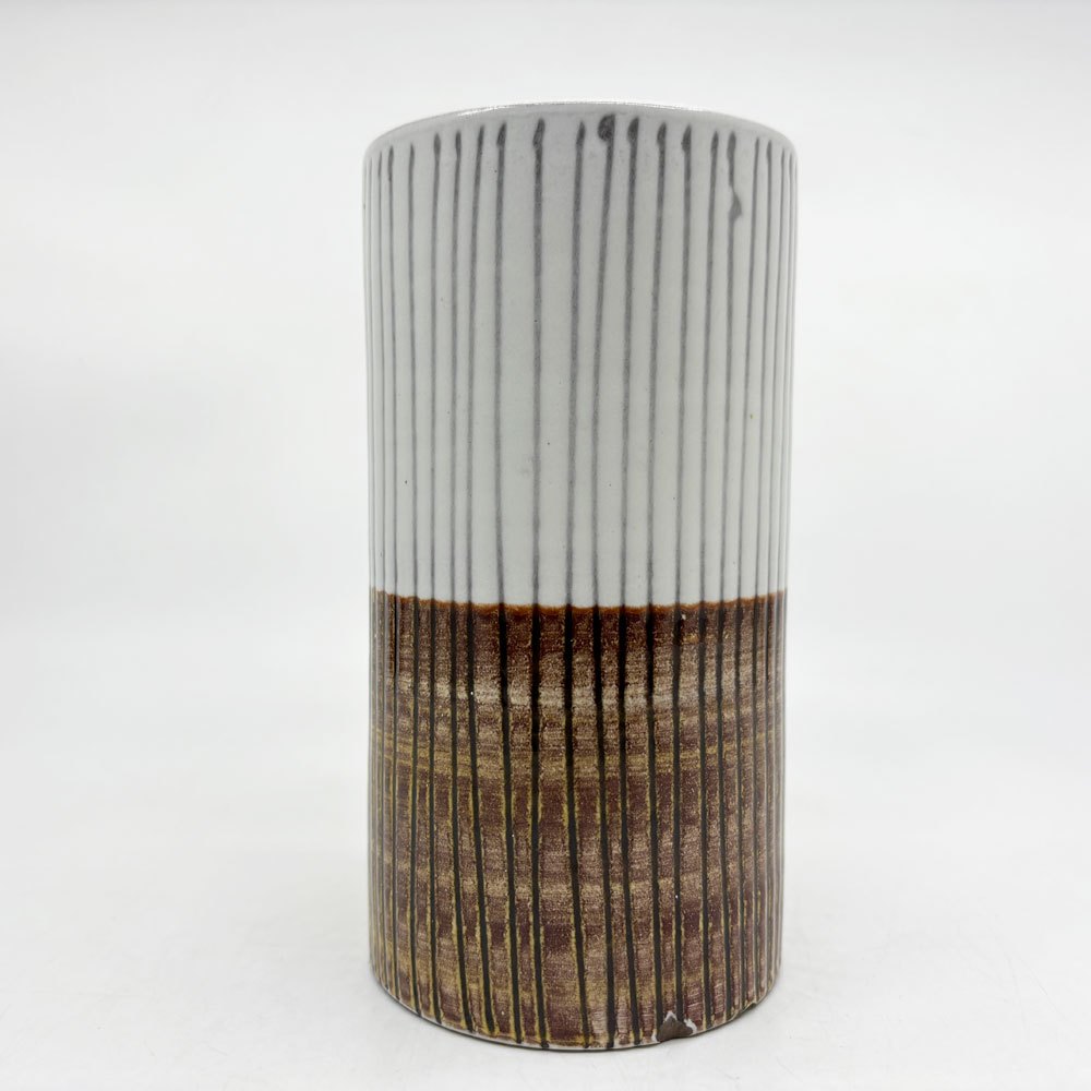 ウプサラエクビィ Upsala Ekeby ストライプドベース STRIPED VASE フラワーベース 花瓶 マリ・シムルソン Mari Simmulson H16.5cm 北欧雑貨 スウェーデン ●