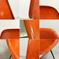 ハーマンミラー Herman Miller サイドシェルチェア ダイニングチェア 2nd FRP Hベース オレンジ系カラー イームズ ビンテージ ミッドセンチュリー ●