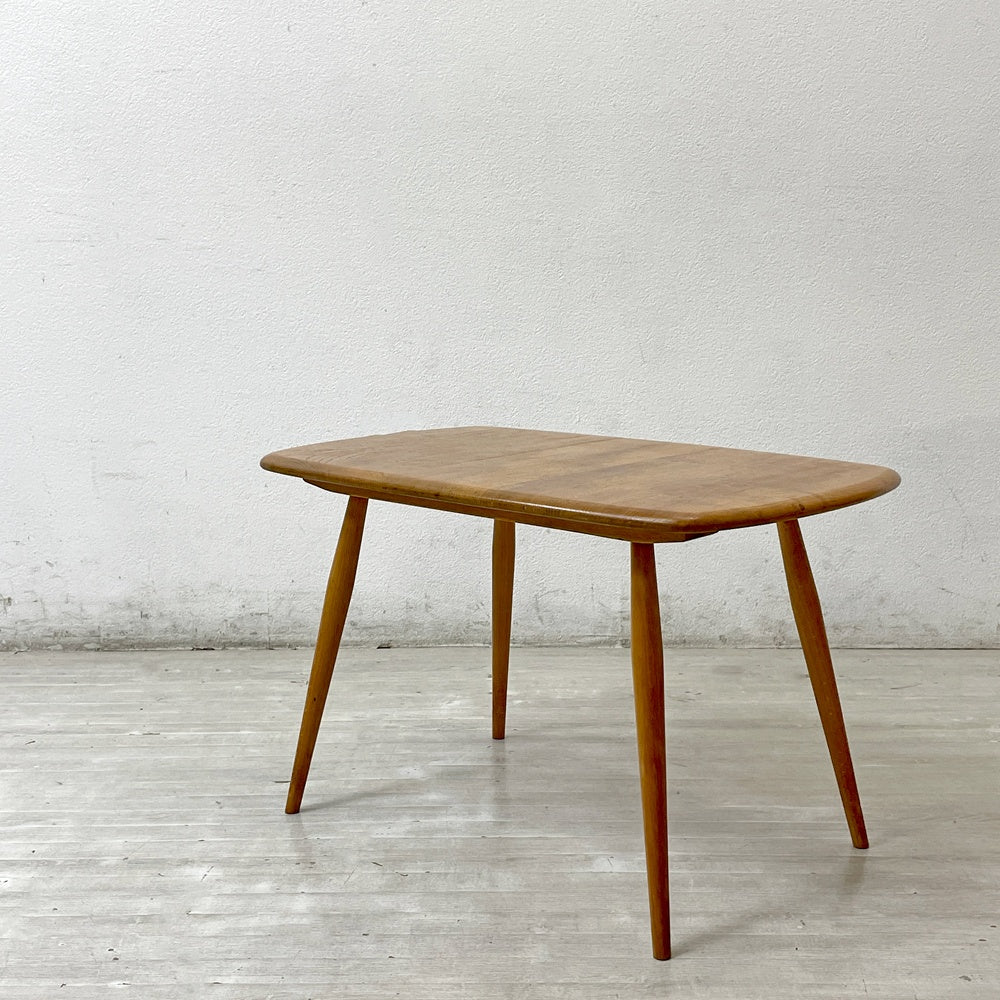 アーコール Ercol ローテーブル コーヒーテーブル サイドテーブル エルム材 UKビンテージ 英国家具 ●