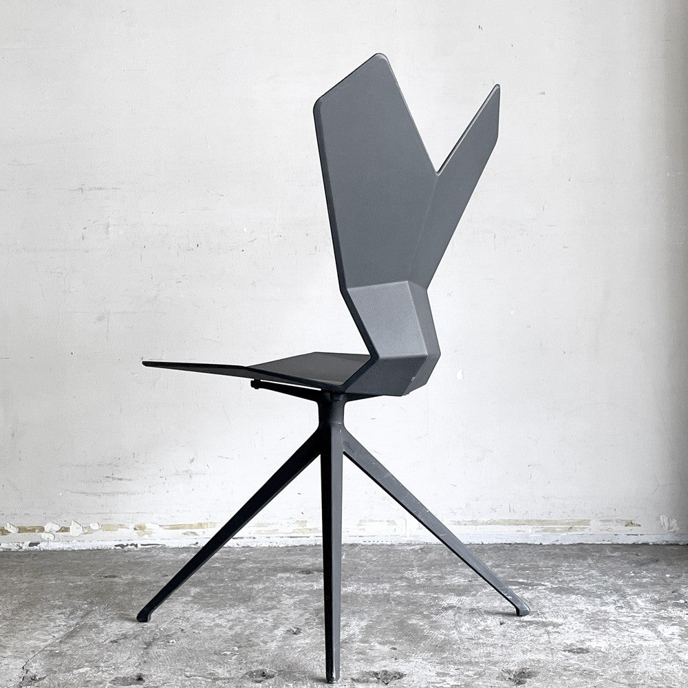 トムディクソン Tom Dixon Yチェア ダイニングチェア ブラック 回転式 アルミニウムベース ブラックパウダー塗装 モダンデザイン 希少 ■