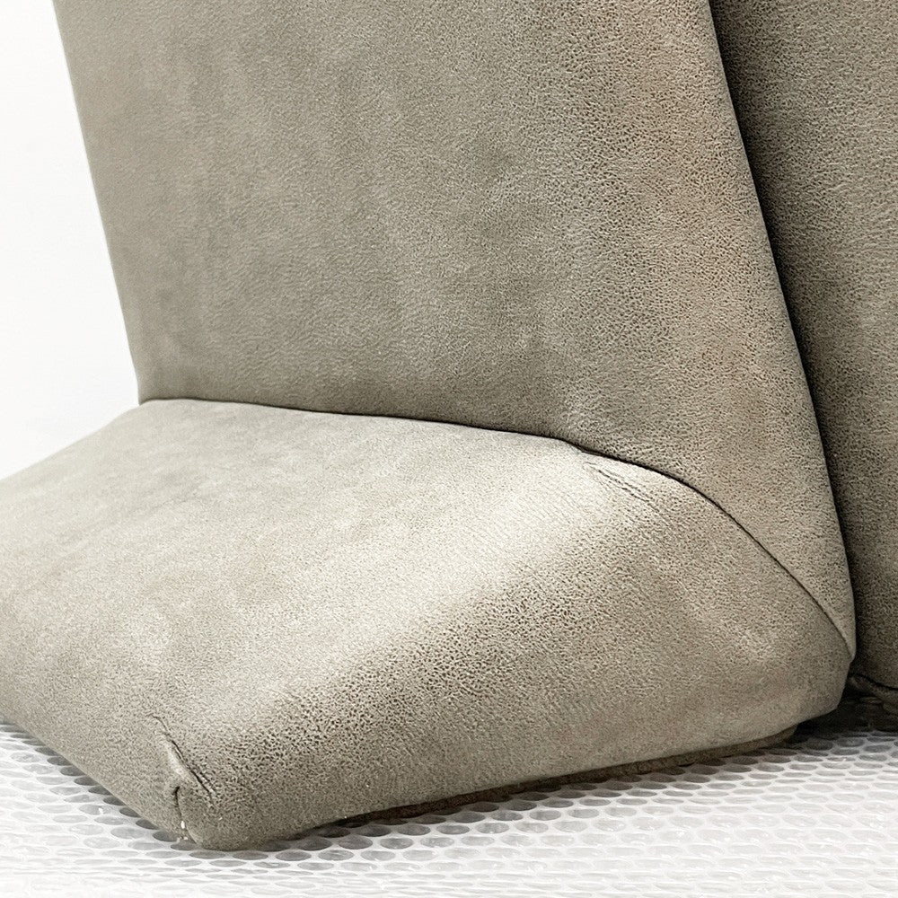 リラックスフォーム RELAX FORM アルフレード ALFREDO ソファ 背クッション ハイタイプ ヨーロピアングレー 置き型クッション レザーテックス H52cm 関家具 展示品 美品 ●