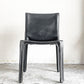 カッシーナ Cassina キャブチェア 412 CAB CHAIR アームレス 本革 ブラック マリオ・ベリーニ MoMA イタリアンモダン A ■