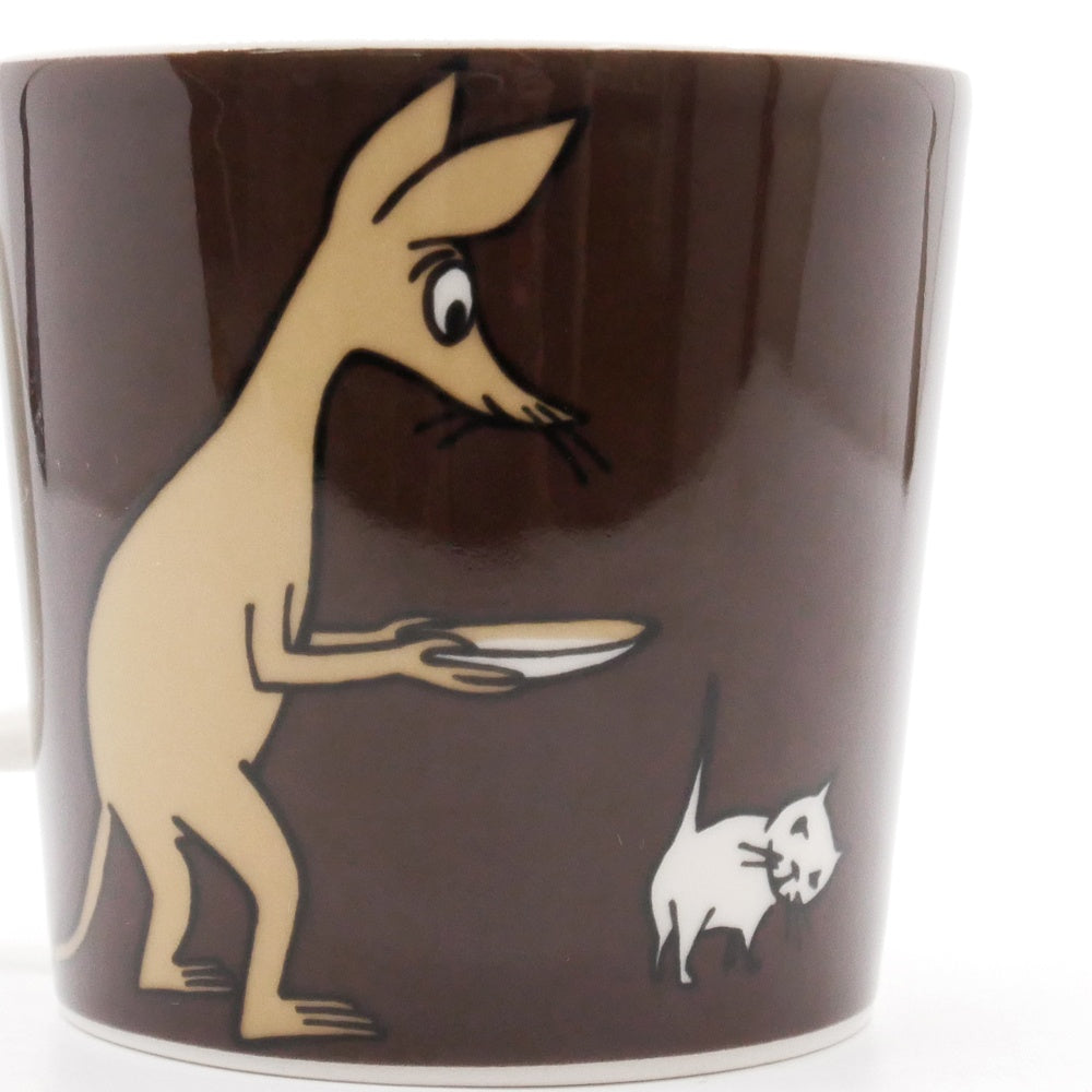 アラビア ARABIA ムーミンマグ MOOMIN スニフ ブラウン 廃番 フィンランド 北欧食器 ●
