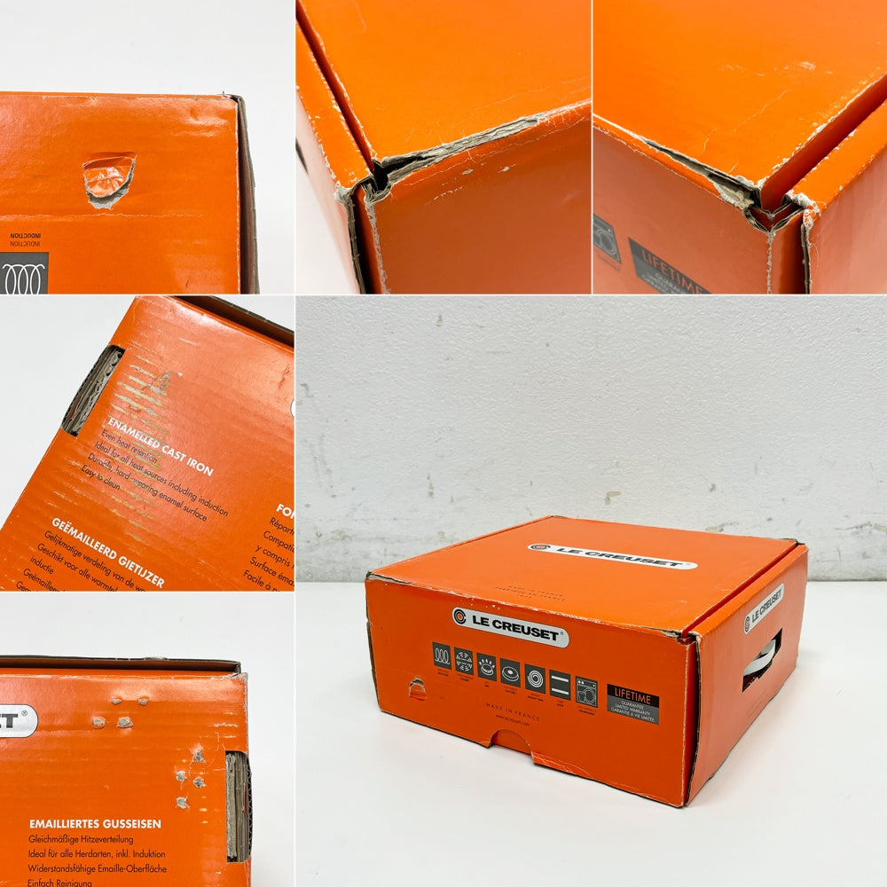 ルクルーゼ LE CREUSET ポットスタンド 5段 オレンジ ホーロー 鋳物 フランス 廃番 箱付き ●