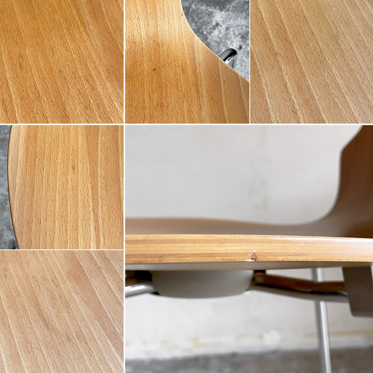 フリッツハンセン Fritz Hansen 3101 アリンコチェア アントチェア 4本脚 ビーチ材 ナチュラル ラッカー仕上げ アルネ・ヤコブセン デンマーク 北欧家具 A ■